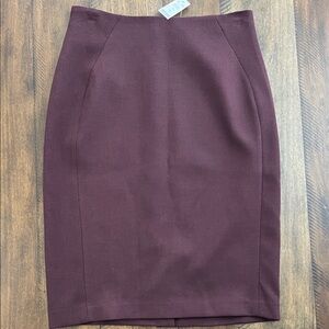 WHBM Elegant Burgundy “Port” Pencil Skirt (2) - See Closet for Pants